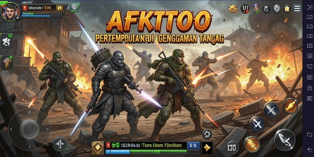 Tampilan seru gameplay AFKTOTO saat pertarungan berlangsung.