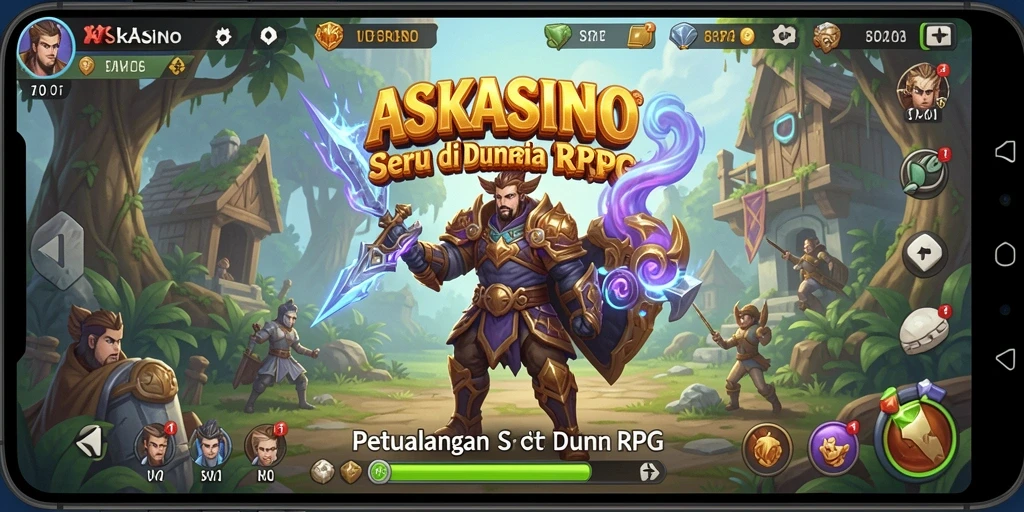 Tangkap momen seru dalam gameplay RPG ASKASINO dengan karakter yang beraksi.