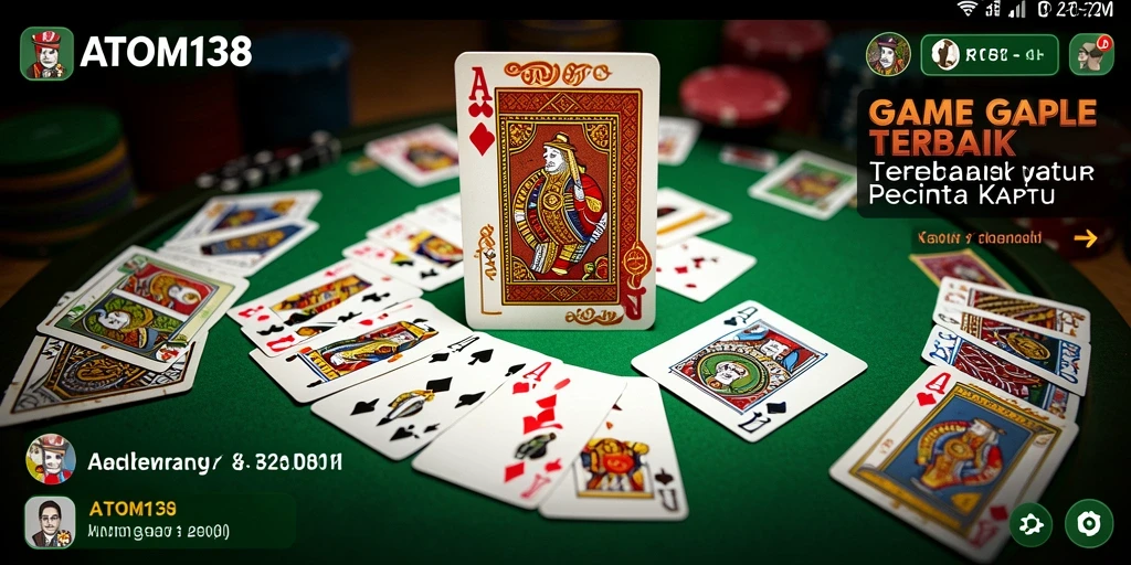 Tampilan gameplay ATOM138 yang mengasyikkan saat bermain Gaple.