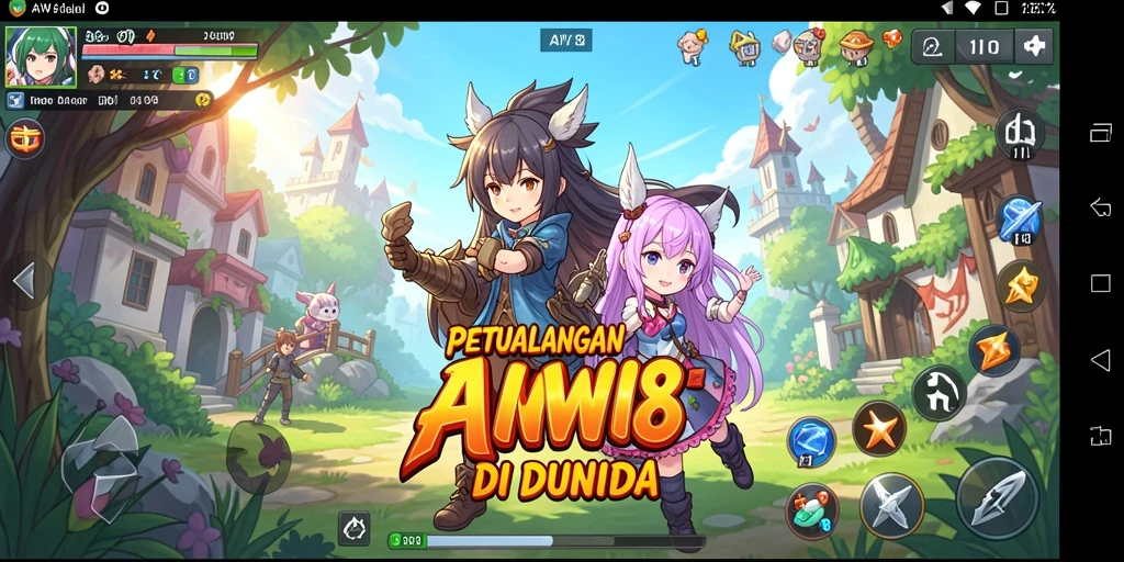 Gameplay seru AW8 dengan karakter anime yang menarik.