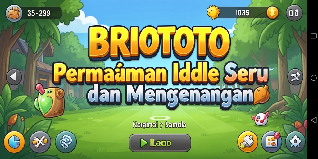 Tangkapan layar gameplay BRIOTOTO yang menunjukkan aktivitas santai dan menyenangkan dalam game Idle.