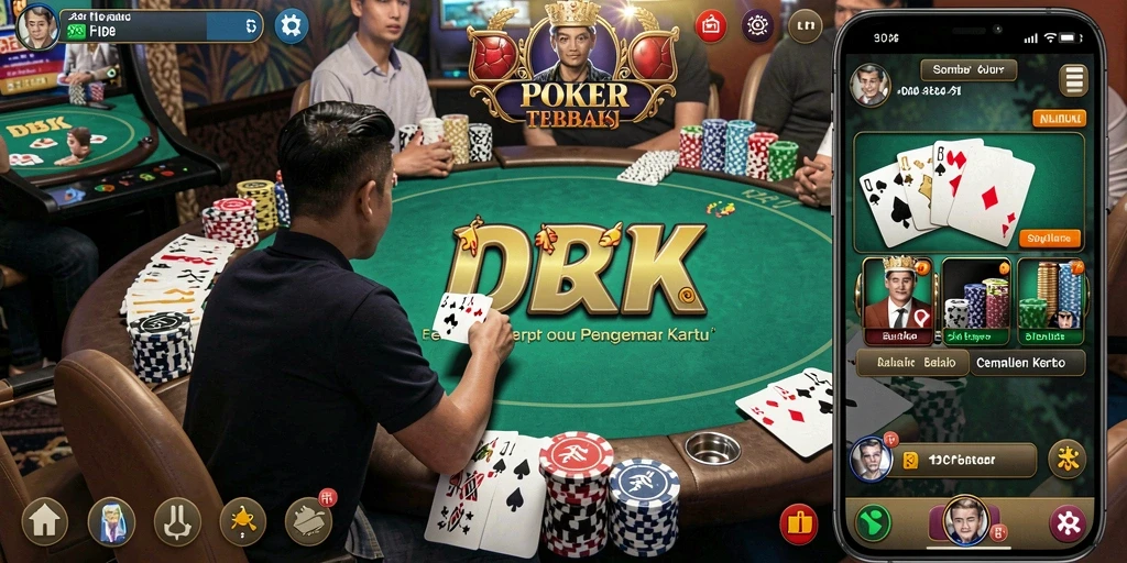 Gameplay DKK yang menampilkan aksi poker seru.