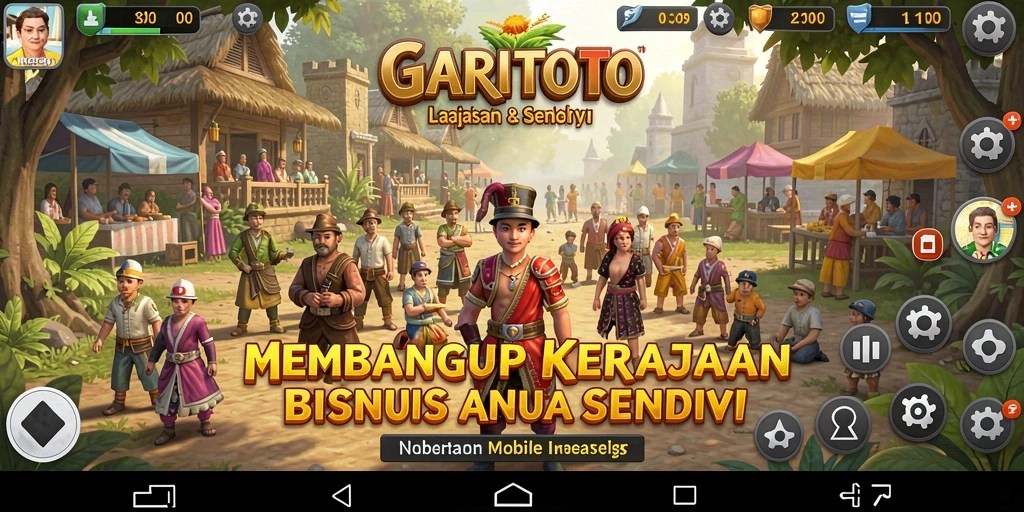 Screenshot GARITOTO menampilkan pemain mengelola bisnis Tycoon yang berkembang.