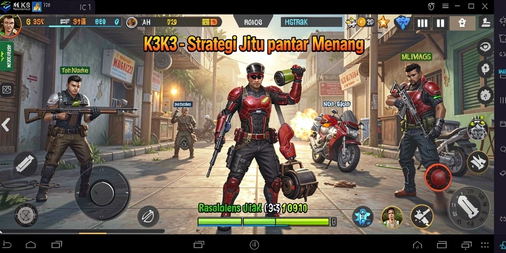 Menampilkan gameplay intens dalam K3K3 dengan strategi yang cerdas.
