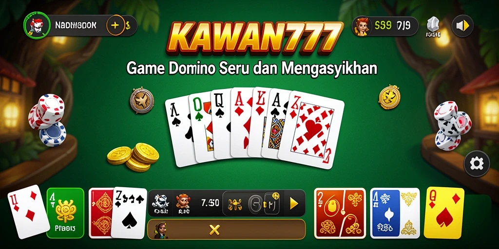 Tangkapan layar gameplay KAWAN777 yang menampilkan keseruan permainan Domino.