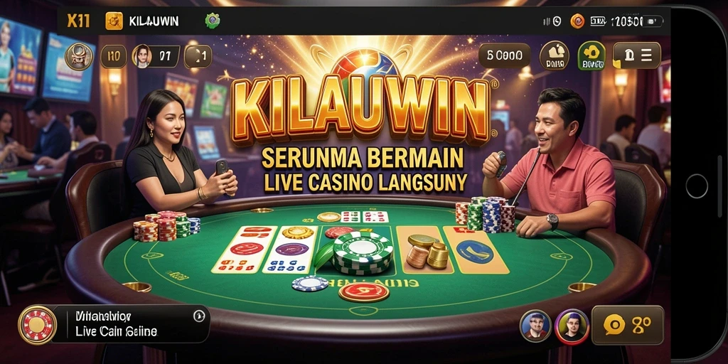 Tampilan gameplay KILAUWIN yang menegangkan dengan dealer langsung.