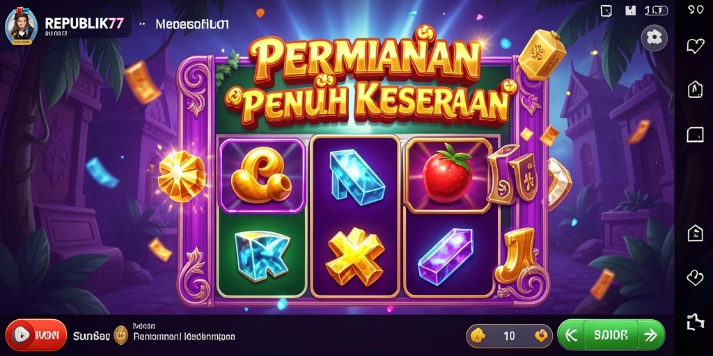 Tampilan gameplay seru di REPUBLIK77 saat bermain slot.