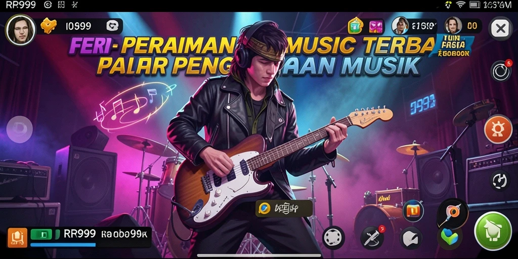 Tampilan gameplay menarik dari RR999 dengan irama musik yang menyenangkan.