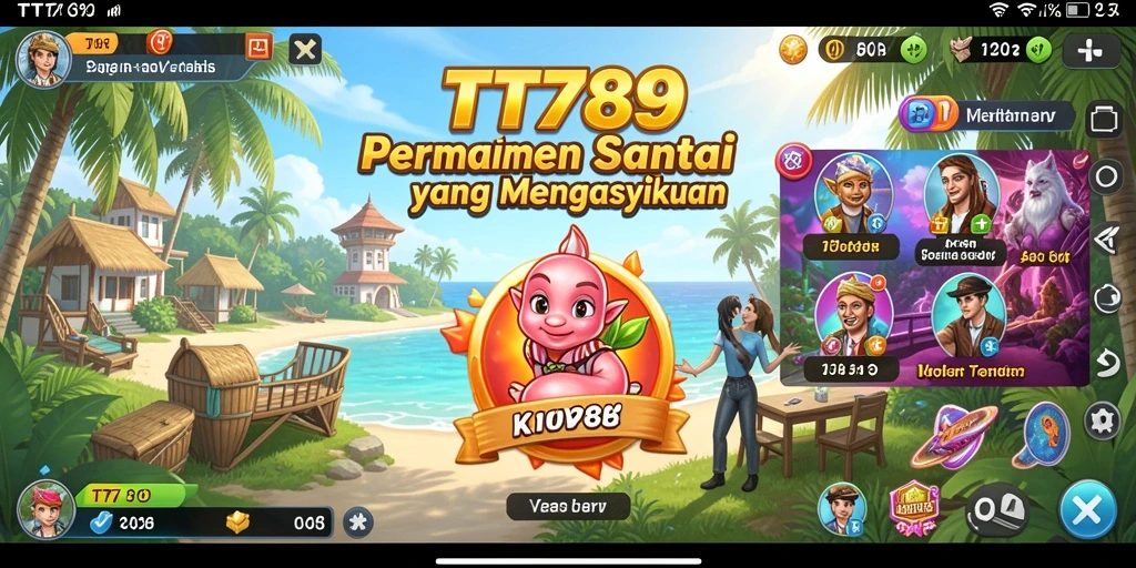 Screenshot gameplay TT789 menampilkan suasana santai dan karakter yang menarik.