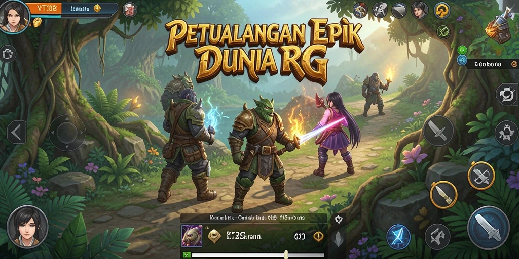 Tampilan gameplay RPG VT38 dengan aksi pertempuran yang mendebarkan.
